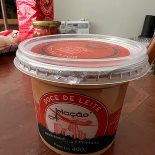 a container of ice cream