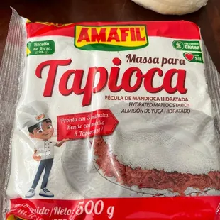 a bag of tapioca on a table