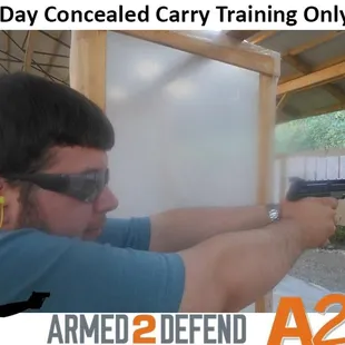 This is a photo of me that was posted on Armed2Defend's Facebook page after my class. We shot semi auto Smith &amp; Wesson .22 LR handguns.