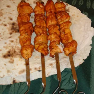 Armenian shish kabob on Armenian bread lavash