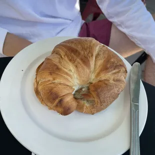 Egg cheese and sausage croissant