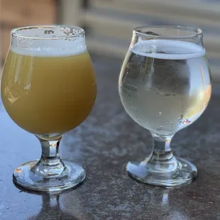 His and hers. Hazy IPA &amp; grapefruit seltzer