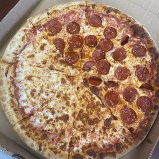 Half Pepperoni half Cheese Pizza