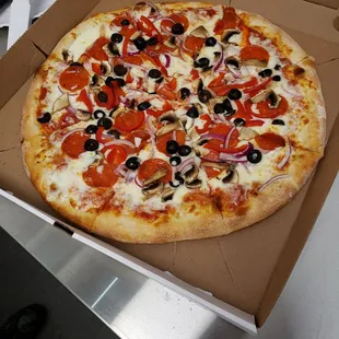 a pizza in a box
