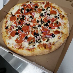 a pizza in a box