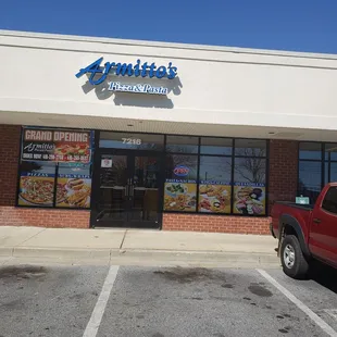 the front of the restaurant