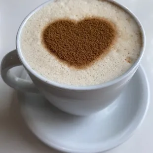 Latte foam art.