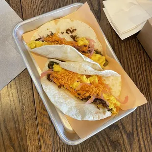 Breakfast tacos were wonderful