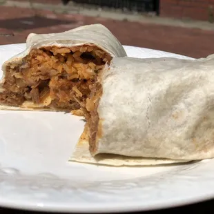 Carnitas (pork) Burrito- huge and delicious