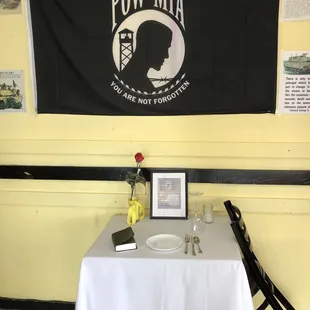 Missing Man Table POW/MIA Table