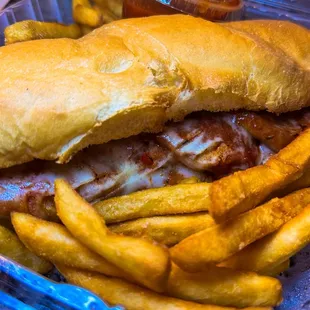 Eggplant parm sandwich