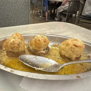 Stuffed Mushrooms with crabmeat