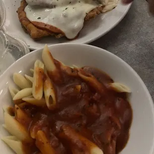 Chicken Parmigiana with Pasta