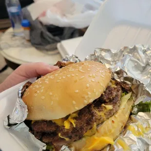 Double cheeseburger