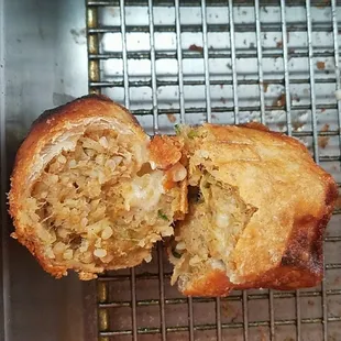 Delicious Boudin Egg Roll with pepper jack cheese center