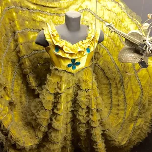 Vivid yellow ball gown