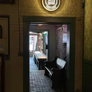 View of the main bar from the back room.