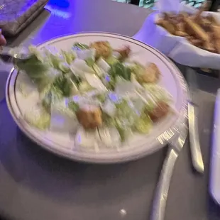 Ceased salad. Dressing homemade.