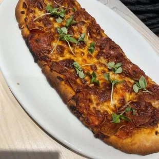 Pepperoni flat bread pizza