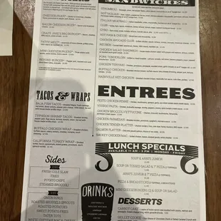 Menu (Front)