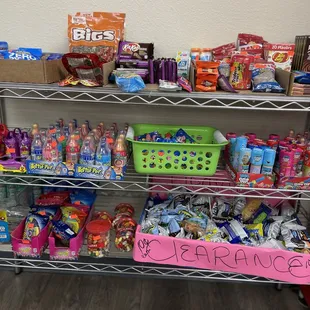 a variety of food items