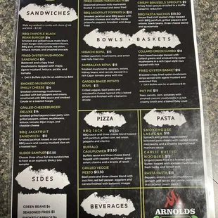 Vegan Menu