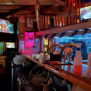 a woman at the bar