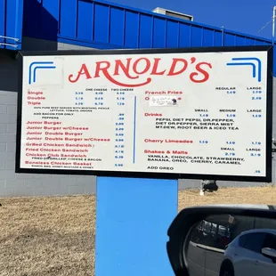 the menu