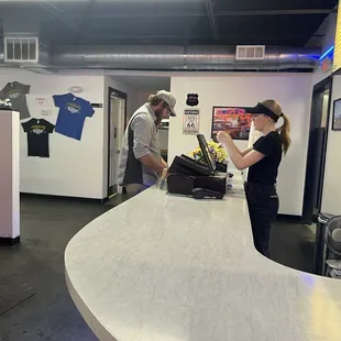Counter inside