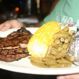 Hubby's STEAK DINNER at Arnold's