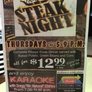 Steak Night