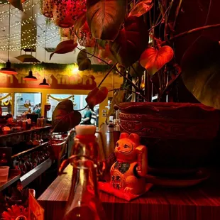 The right side of the bar