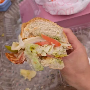 Italiano. Less appetizing than the other pictures on Yelp. Had it looked like this we would have passed on it.