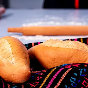 Fresh baked daily French rolls (Bolillos)