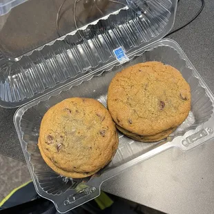 Freshly baked Chocolate chip cookies