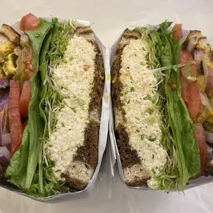 Chicken salad on rye, good!