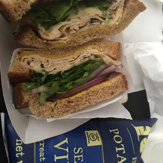 Smoked Turkey with Melted Cheese