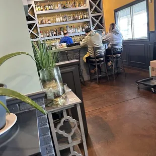 Small little bar located inside