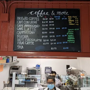 Updated drink menu 8/30/21