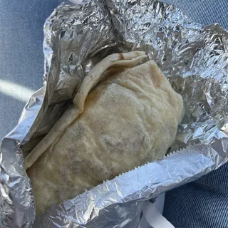 Bacon,egg and cheese breakfast burrito