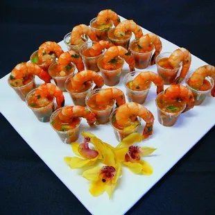 Coctel de Camarón -- Shrimp Cocktail in Cocktail Sauce.