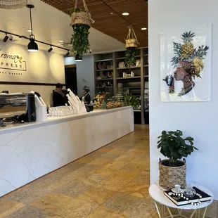 a view of the counter area