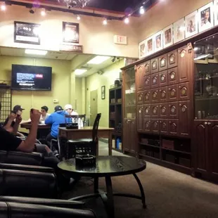 Enjoy a good smoke and conversation with friends