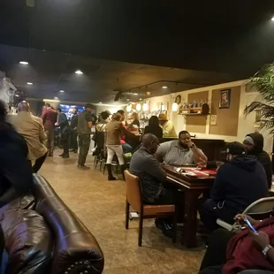 people sitting at tables