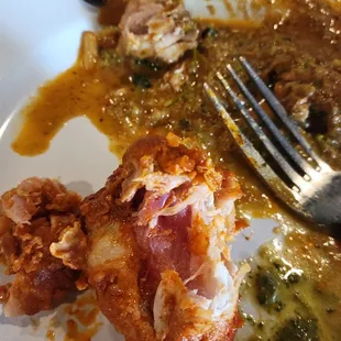 Raw chicken off buffet
