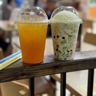 Avocado Smash and Fruit Tea