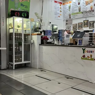 a coffee shop counter