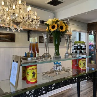 Sunflowers and chandeliers