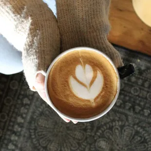 Pumpkin spice latte made with house made pumpkin spice syrup.