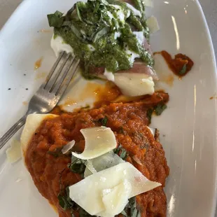 Uova In Purgatorio red sauce Uova In Purgatorio pesto!